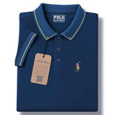 Navy Blue Color Pony Polo T-Shirt!